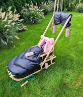 Love gifts Sanki ze śpiworkiem+ Mufki/Brąz