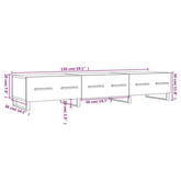 vidaXL Szafka pod TV, biała, 150x36x30 cm, materiał drewnopochodny wariant 5