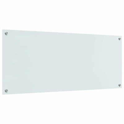 Panel kuchenny Biały 120 x 50 cm szkło hartowane