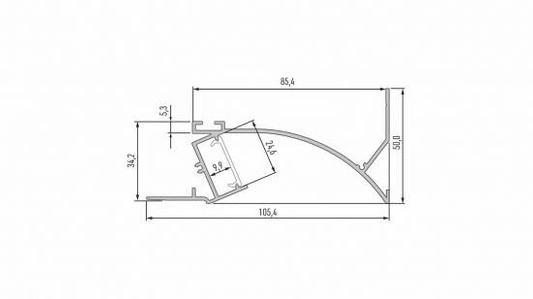 Profil LED LUMINES typ Pero srebrny anodowany 1 m