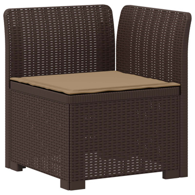 5-osobowa sofa ogrodowa z poduszkami w stylu rattanowym PP