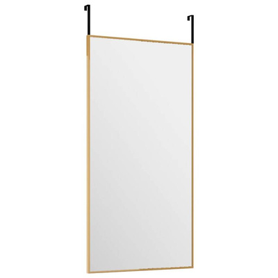 vidaXL Lustro na drzwi, złote, 30x60 cm, szkło i aluminium