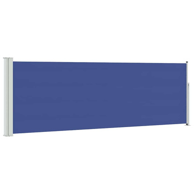 Wysuwana markiza boczna na taras, 100 x 300 cm, niebieska