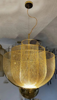 LAMPA WISZĄCA ILLUSION S45 ZŁOTA - LED, METAL ADANI AD131