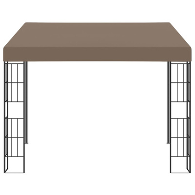 vidaXL Altana przyścienna, 3 x 3 m, taupe, tkanina