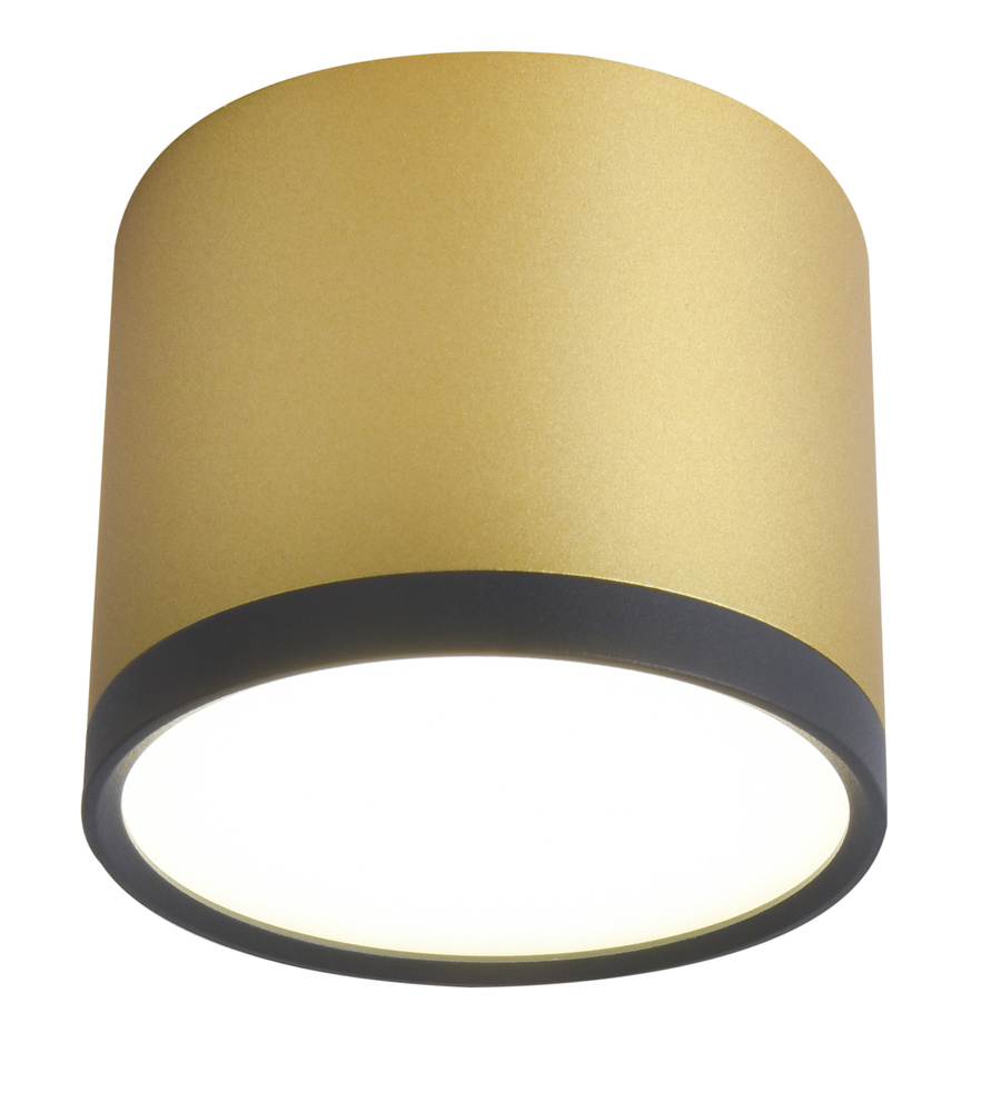 Lampa sufitowa tuba LED natynkowa złoto‐czarna zintegrowany LED 9W