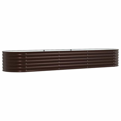 Podniesiony grządka Brązowy 320 x 80 x 44 cm Stal