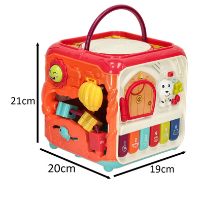 Kostka edukacyjna interaktywna pianinko robaczki 6w1 Bibi-inn