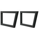 Wsporniki do półki pod umywalkę, 2 szt., czarne, trapezowe