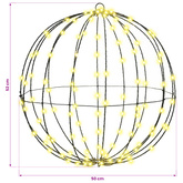 Piłka 2 szt. Ciepła biel 50 x 50 x 52 cm Metal 320 LED