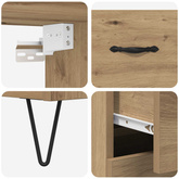 Highboard 2 szt. Dąb rzemieślniczy 69,5 x 34 x 180 cm