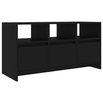 vidaXL Szafka pod TV, czarna, 102x37,5x52,5 cm, płyta wiórowa