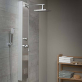 SCHÜTTE Panel prysznicowy TAHITI z baterią jednouchwytową, stal