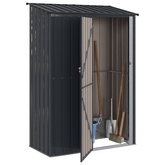 Schowki ogrodowe Antracyt 140,5 x 74 x 200 cm Metal