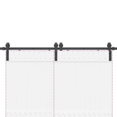 System do montażu drzwi przesuwnych, 400 cm, stal, czarny