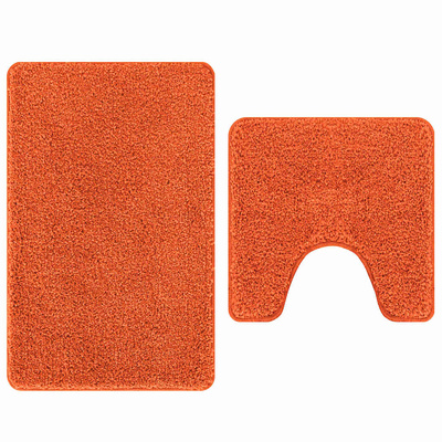 Zestaw mat łazienkowych antypoślizgowych 2 pcs Pomarańczowy PP