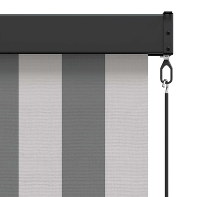 Roleta Antracytowy i biały 60 x 250 cm Materiał i Aluminium
