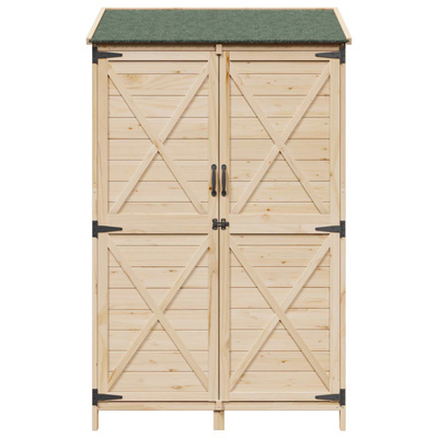 Shed ogrodowy naturalny 106 x 56 x 176,5 cm Drewno Świerkowe