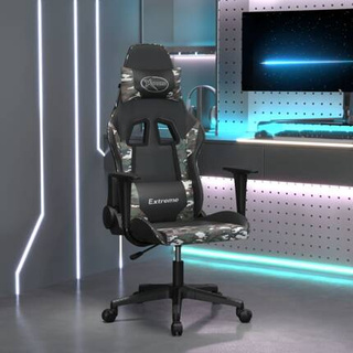 vidaXL Fotel gamingowy, czarny i moro, sztuczna skóra wariant 5
