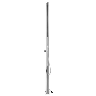 Prysznic ogrodowy z brązową podstawą, 225 cm, stal nierdzewna