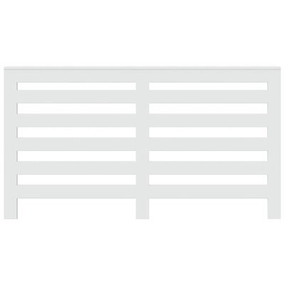 Osłona na grzejnik, biała, 149x20x82cm, materiał drewnopochodny