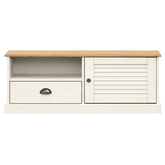 vidaXL Szafka pod TV VIGO, biała, 106x40x40 cm, lite drewno sosnowe