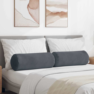 Poduszki Wałkowe 2 pcs Ciemnoszary ? 25 x 70 cm