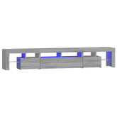 vidaXL Szafka pod TV z oświetleniem LED szary dąb sonoma 230x36,5x40cm
