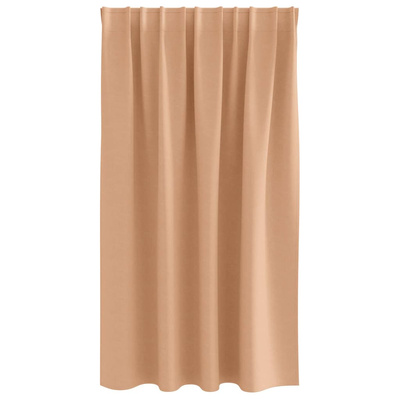 Firany blackout z kółkami 2 pcs Jasny Brąz 140 x 140 cm