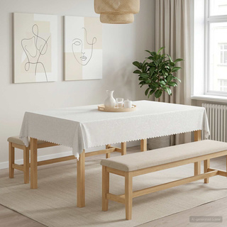 Obrus stołowy Prostokątny Biały 140 x 200 cm