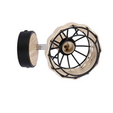 Tajga lampa kinkiet czarny+drewniany 1x40w e14 klosz czarny+drewniany