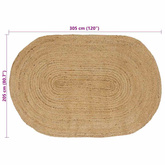 Dywany pokojowe naturalny 205 x 305 cm Juta