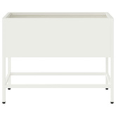 Podwyższona doniczka ogrodowa Biały 60 x 26 x 48 cm Stal