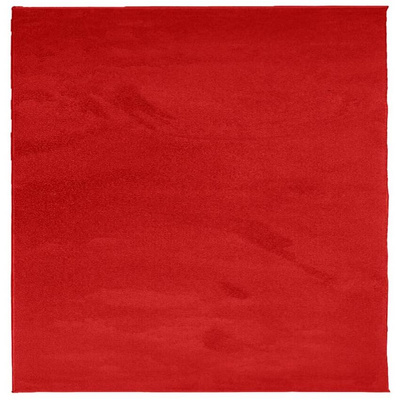 vidaXL Dywan OVIEDO z krótkim włosiem, czerwony, 120x120 cm