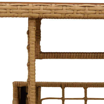 Stół ogrodowy z podnoszonym blatem naturalny 100 x 55 x 37 cm