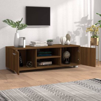vidaXL Szafka pod TV, brązowy dąb, 110x40x35 cm