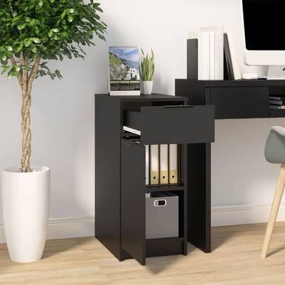 vidaXL Szafka pod biurko, czarna, 33,5x50x75 cm