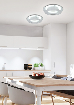 Lampa sufitowa plafon srebrny 40cm LED Merle 98-66176