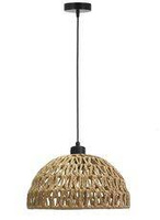 Balli lampa wisząca czarny 1x40W E27 abażur beżowy