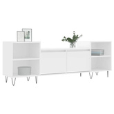 vidaXL Szafka pod TV, biała, 80x36x50 cm, materiał drewnopochodny