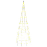 Choinka LED na maszcie flagowym 550 LED Ciepła biel 300 cm