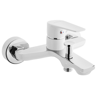 Bateria wannowa Dokos biały/chrom  Invena