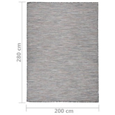 vidaXL Dywan zewnętrzny o płaskim splocie 200x280cm, brązowo-niebieski