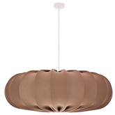 Lampa wisząca CAFEE' skandynawska - z abażurem brązowym mokka 66cm - nowoczesne oświetlenie sufitowe do salonu i jadalni E27