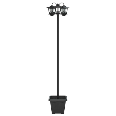 Lampion z 3 głowicami Czarny 32 x 32 x 188 cm Aluminium i ABS