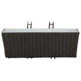 Balustrada 2 pcs Czarny 50 x 17 x 17 cm Metal