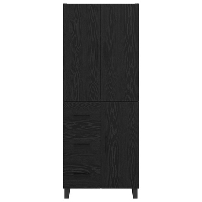 Highboard 2 szt. Czarny Dąb 69,5 x 34 x 180 cm