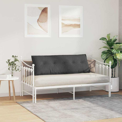 Poduszka na plecy Ciemnoszary 140 x 50 cm Tkanina sztruksowa
