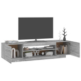 vidaXL Szafka TV z oświetleniem LED, szary dąb sonoma, 160x35x40 cm