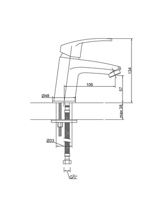 Bateria umywalkowa Malta chrom  Invena